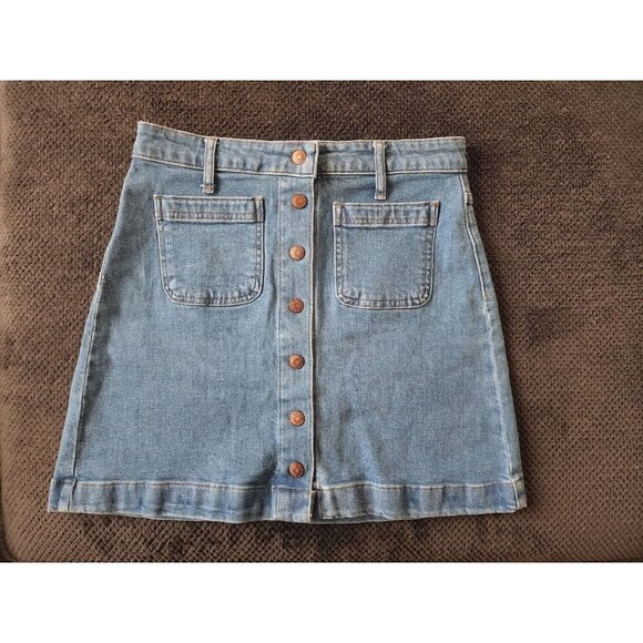 NEW Madewell button front denim skirt size 26 - Picture 1 of 6